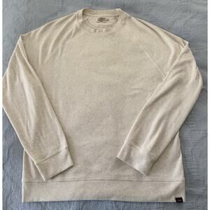 $178 Faherty Men's Jackson Crew Sweater, Seapoint Sand Heather, L